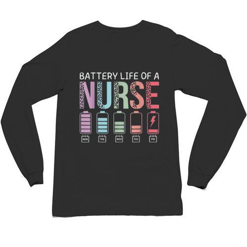 Battery Life Of A Nurse School Teacher Appreciation Unisex Long Sleeve T-Shirt - teacherstshirts.com DE