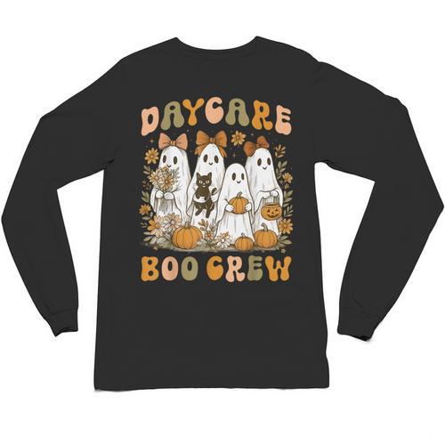 Boo Crew Daycare Teacher Matching Halloween Costume Ghost Unisex Long Sleeve T-Shirt - teacherstshirts.com DE
