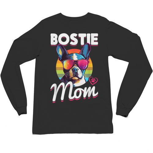 Boston Terrier Bostie Dog Breed Pet Bostie Mom Unisex Long Sleeve T-Shirt - Bostonterriersmerch.com