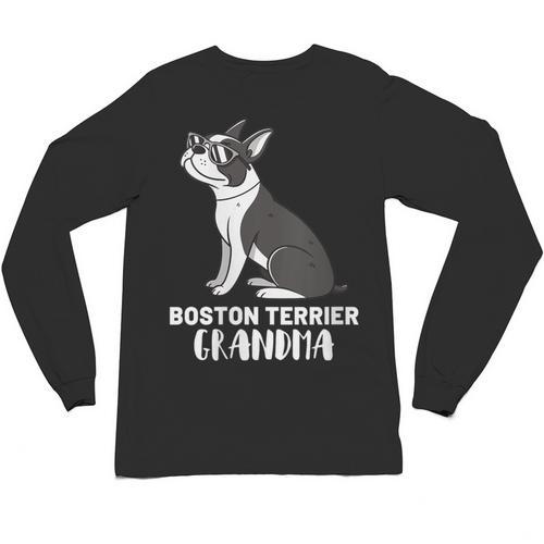 Boston Terrier Dog Owner Grandma Unisex Long Sleeve T-Shirt - Bostonterriersmerch.com AU