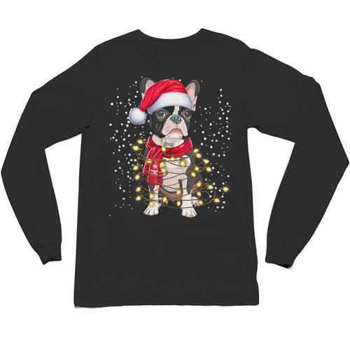 Boston Terrier Dog Ugly Christmas Dog Xmas For Men Women Kids Unisex Long Sleeve T-Shirt - Bostonterriersmerch.com