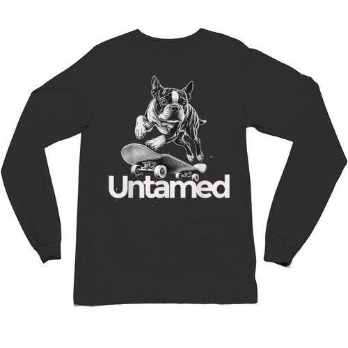 Boston Terrier Dog Untamed For Men Women Unisex Long Sleeve T-Shirt - Bostonterriersmerch.com CA