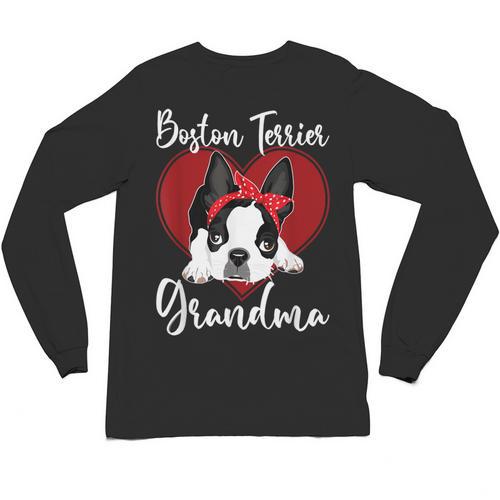 Boston Terrier Grandma Dog Owner Boston Terrier For Men Women Unisex Long Sleeve T-Shirt - Bostonterriersmerch.com
