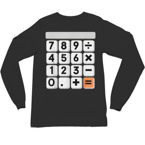 Calculator Easy Halloween Costume For Math Teacher Unisex Long Sleeve T-Shirt - teacherstshirts.com CA