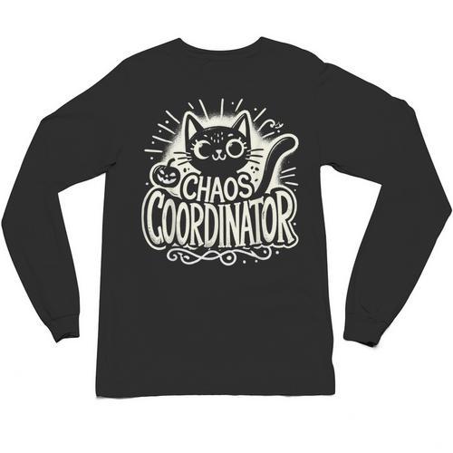 Cat Chaos Coordinator For Women Mom Halloween Teacher Unisex Long Sleeve T-Shirt - teacherstshirts.com UK