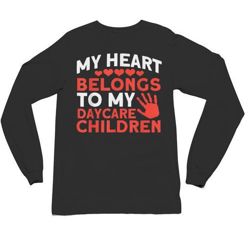 Childcare My Heart Belongs To Children Daycare Teacher Men Women Unisex Long Sleeve T-Shirt - teacherstshirts.com