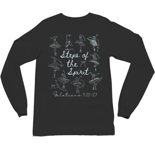 Christian Steps Of Spirit Bible Verse Ballet Dancer Teacher Unisex Long Sleeve T-Shirt - teacherstshirts.com