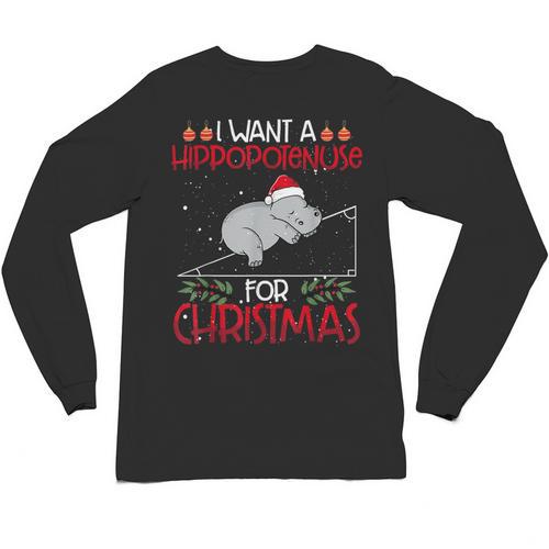 Christmas Math Teacher Hypotenuse Math Hippotenuse Men Women Unisex Long Sleeve T-Shirt - teacherstshirts.com