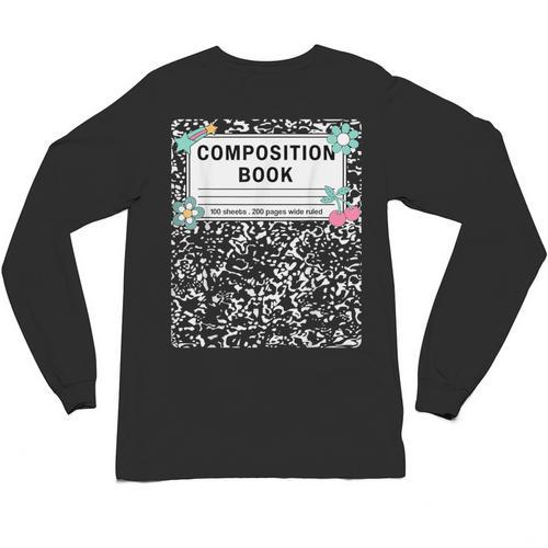 Composition Book Notebook Teachers Matching Group Halloween Unisex Long Sleeve T-Shirt - teacherstshirts.com AU