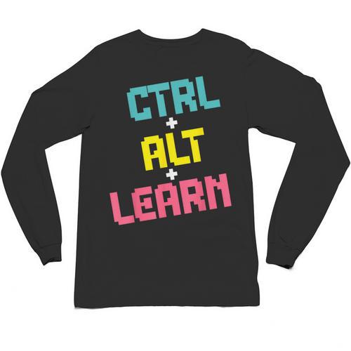 Computer Teacher Back To School Kids Ctrl Alt Learn Unisex Long Sleeve T-Shirt - teacherstshirts.com DE