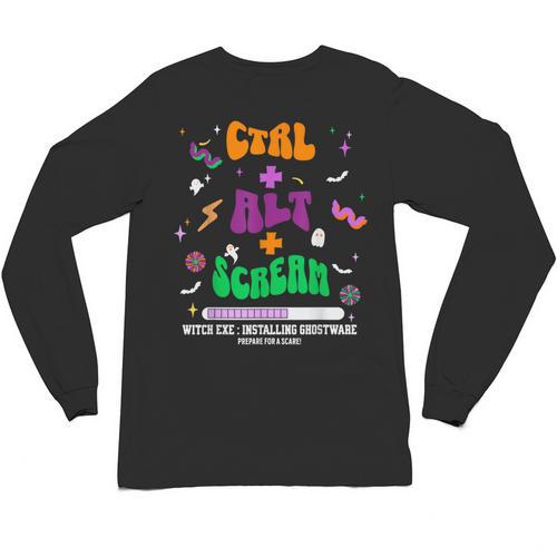 Computer Teacher Spooky Halloween Technology STEM Engineer Unisex Long Sleeve T-Shirt - teacherstshirts.com