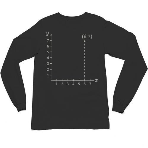Coordinate 67 Math Teacher 67 Cartesian Grid Point Unisex Long Sleeve T-Shirt - teacherstshirts.com