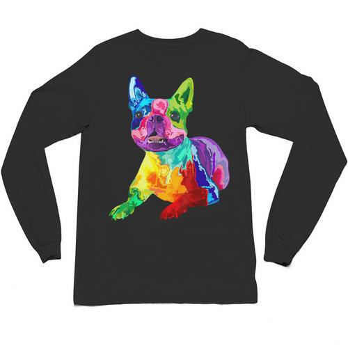 Dog Lover Boston Terrier Dog Colorful Boston Terrier Men Women Kids Unisex Long Sleeve T-Shirt - Bostonterriersmerch.com