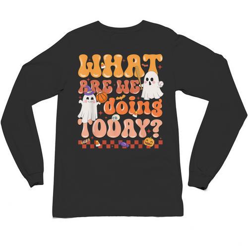 What Are We Doing Today Halloween PE Spooky Teacher Unisex Long Sleeve T-Shirt - teacherstshirts.com UK