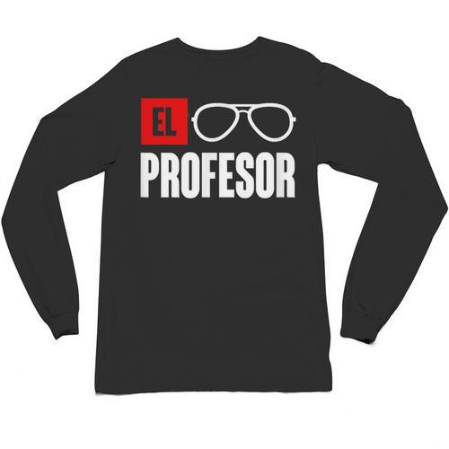 El Professor Money Costume Profesor Glasses Men Teacher Gift Unisex Long Sleeve T-Shirt - teacherstshirts.com