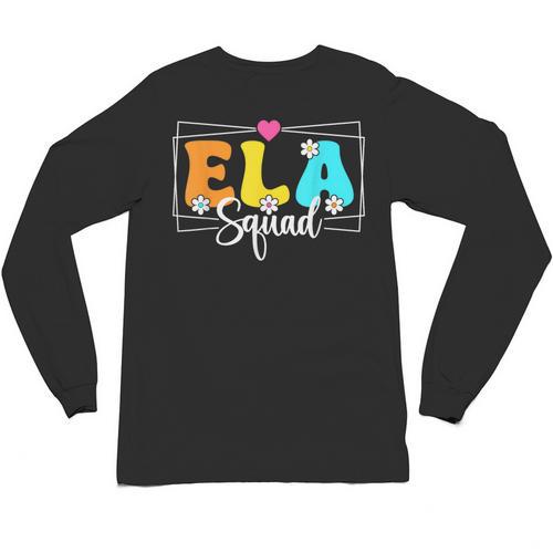 ELA Squad Teacher Back To School English Language Arts Unisex Long Sleeve T-Shirt - teacherstshirts.com AU