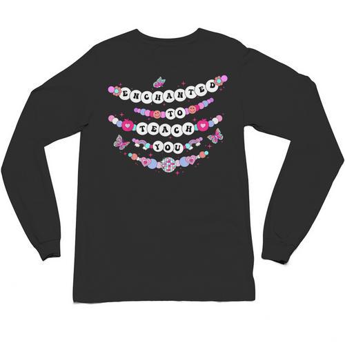 Enchanted To Teach You Bracelet Teacher Back To School Unisex Long Sleeve T-Shirt - teacherstshirts.com