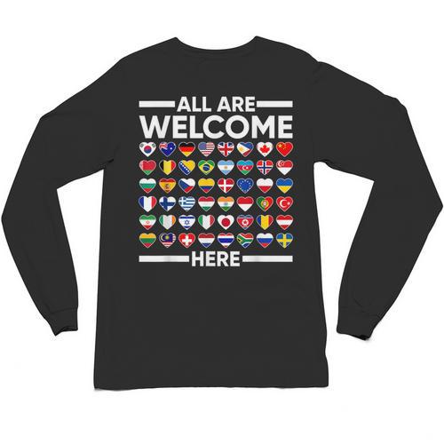 ESL Teacher All Are Welcome Here For Worlds Virtual Teachers Unisex Long Sleeve T-Shirt - teacherstshirts.com AU