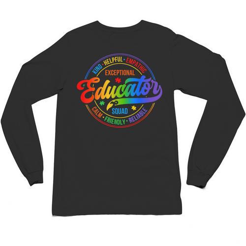 Exceptional Educator Squad Special Education Teacher Autism Unisex Long Sleeve T-Shirt - teacherstshirts.com AU