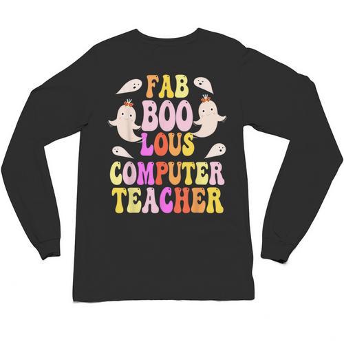 Faboolous COMPUTER TEACHER Costume This Is My Spooky Mom Dad Unisex Long Sleeve T-Shirt - teacherstshirts.com AU