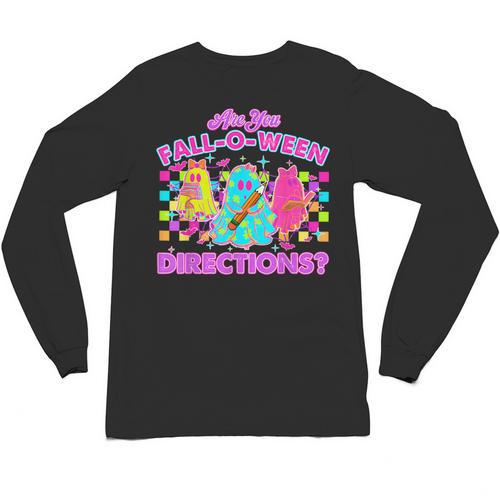 Are You Fall-O-Ween Directions Teacher Ghost Halloween Unisex Long Sleeve T-Shirt - teacherstshirts.com AU