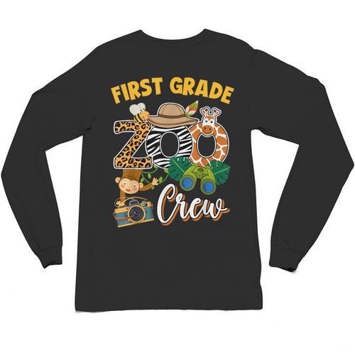 First Grade Zoo Field Trip Squad Matching Teacher Students Unisex Long Sleeve T-Shirt - teacherstshirts.com