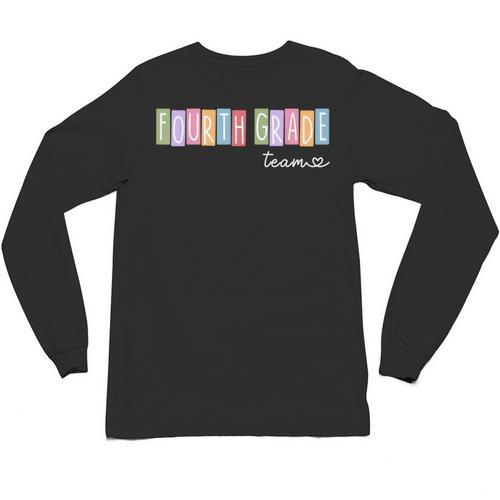 Fourth Grade Team 4th Grade Teacher Girls Boys Unisex Long Sleeve T-Shirt - teacherstshirts.com AU