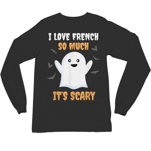 French Teacher Halloween French Class School Unisex Long Sleeve T-Shirt - teacherstshirts.com