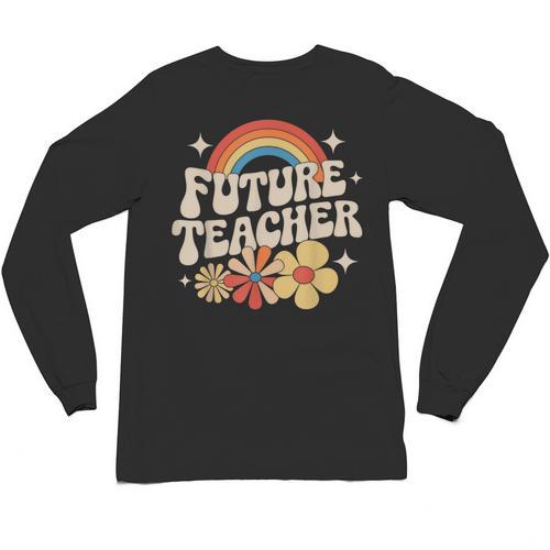Future Teacher Kids Youth Girls Rainbow Pre-k Kindergarten Unisex Long Sleeve T-Shirt - teacherstshirts.com