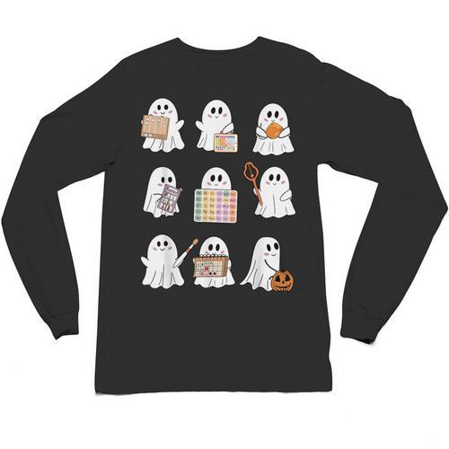 Ghost Speech Therapy Teacher Spooky Season Halloween Unisex Long Sleeve T-Shirt - teacherstshirts.com DE