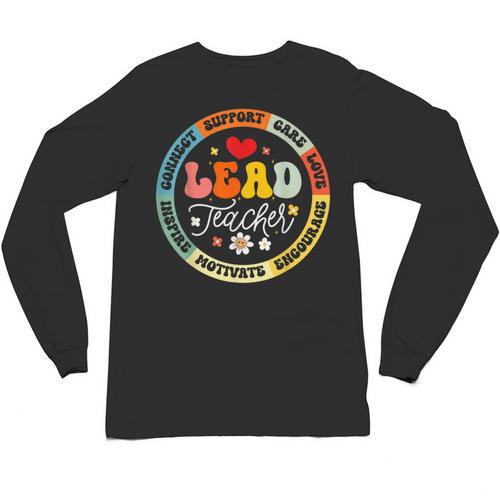 Groovy Lead Teacher Appreciation Back To School Unisex Long Sleeve T-Shirt - teacherstshirts.com UK