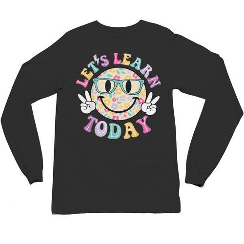 Groovy Retro Lets Learn Today Teacher Student Back To School Unisex Long Sleeve T-Shirt - teacherstshirts.com DE