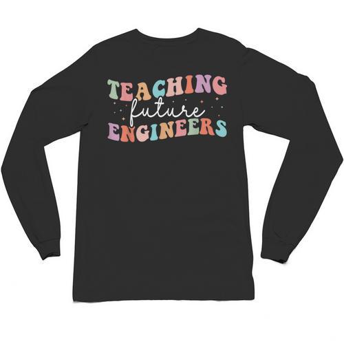 Groovy Teaching Future Engineers Teacher Engineering School Men Women Unisex Long Sleeve T-Shirt - teacherstshirts.com DE