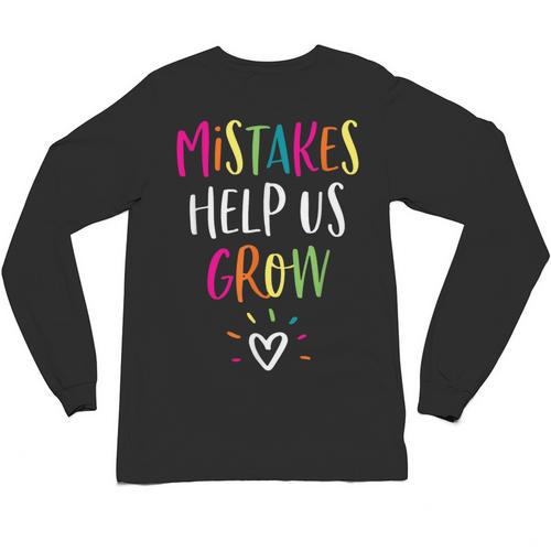 Growth Mindset Positive Back To School Teacher Student Unisex Long Sleeve T-Shirt - teacherstshirts.com AU