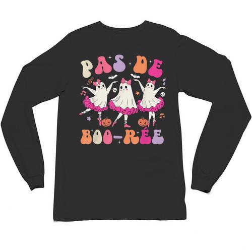 Halloween Dance Teacher Pas De Boo-Ree Ghost Ballet Dancer Unisex Long Sleeve T-Shirt - teacherstshirts.com UK