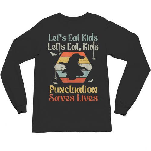 Halloween Lets Eat Kids English Teacher Costume Women Unisex Long Sleeve T-Shirt - teacherstshirts.com