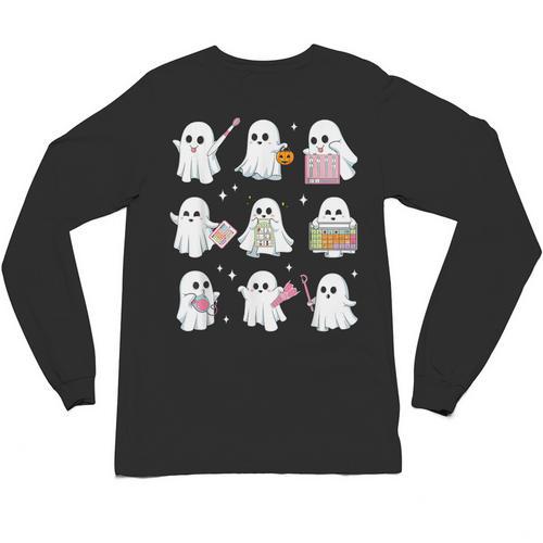 Halloween Ghost Speech Therapy SLP Fall Teacher Tee Unisex Long Sleeve T-Shirt - teacherstshirts.com AU