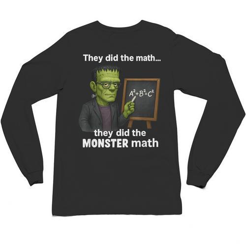 Halloween Monster Math Pun Teacher Humor Unisex Long Sleeve T-Shirt - teacherstshirts.com