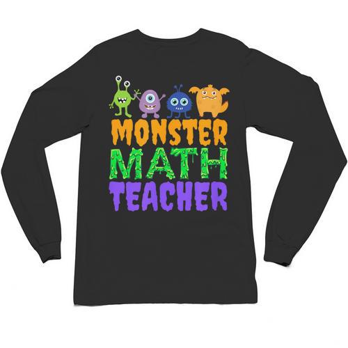 Halloween Monster Math Teacher Men Women Unisex Long Sleeve T-Shirt - teacherstshirts.com AU
