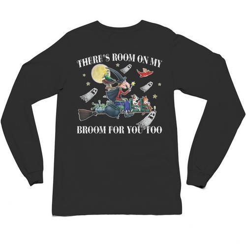 Halloween There's Room On My Broom For You Too Teacher Unisex Long Sleeve T-Shirt - teacherstshirts.com AU