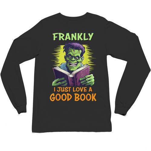 Halloween Teacher Librarian Frankenstein Reading Books Unisex Long Sleeve T-Shirt - teacherstshirts.com AU