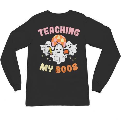 Halloween Teacher Teaching My Boos Costume Teacher Men Women Unisex Long Sleeve T-Shirt - teacherstshirts.com AU