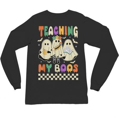 Halloween Teaching My Boos Cute Ghost Teacher Life Costume Unisex Long Sleeve T-Shirt - teacherstshirts.com UK