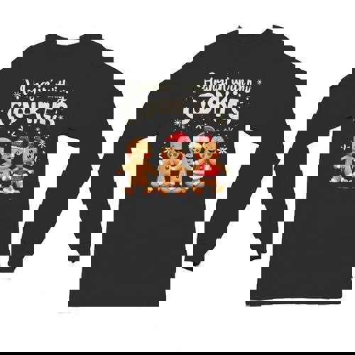 Hangin With My Cookies Gingerbread Christmas Teacher Unisex Long Sleeve T-Shirt - teacherstshirts.com