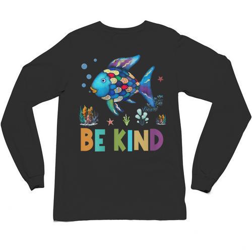 Happy First Day Of School Fish Rainbows Teacher Be Kind Unisex Long Sleeve T-Shirt - teacherstshirts.com