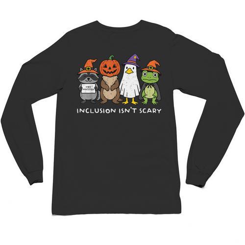 Inclusion Isn't Scary SLP Halloween Sped Teacher Animal Unisex Long Sleeve T-Shirt - teacherstshirts.com AU