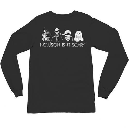 Inclusion Isn't Scary Slp Halloween Sped Teacher Ghost Mummy Unisex Long Sleeve T-Shirt - teacherstshirts.com AU