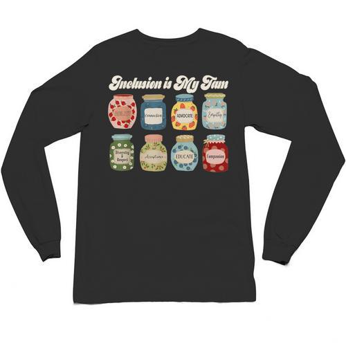 Inclusion Is My Jam Neurodiversity Special Education Teacher Unisex Long Sleeve T-Shirt - teacherstshirts.com DE