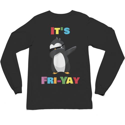 It's Fri-Yay Dabbing Penguin Friday Weekend Teacher Student Unisex Long Sleeve T-Shirt - teacherstshirts.com DE