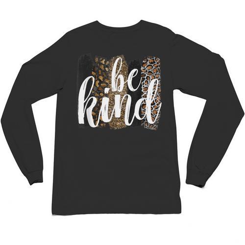 Be Kind Women Inspirational Teacher Animal Print Unisex Long Sleeve T-Shirt - teacherstshirts.com DE